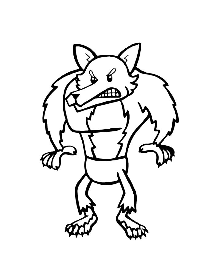 Werewolf Coloring Pages Free Printable PDF 
