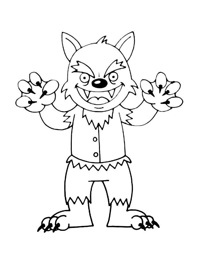 Werewolf Coloring Pages Free Printable PDF