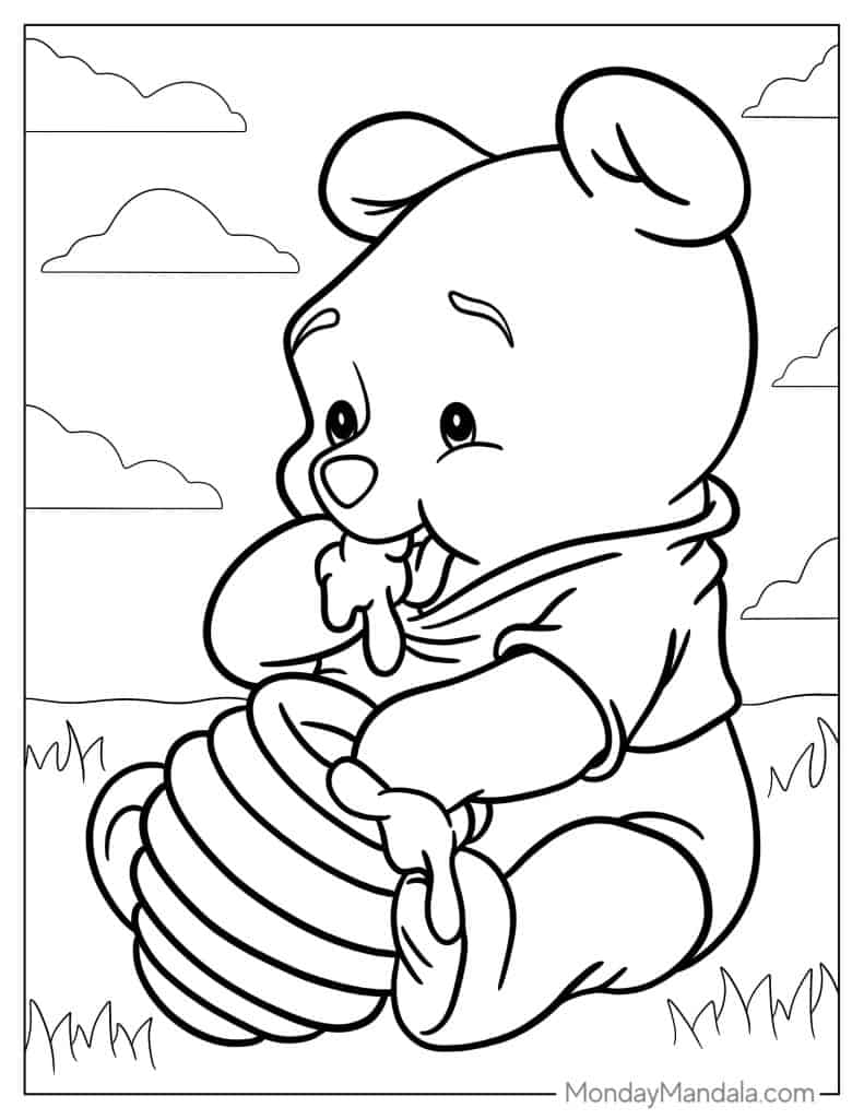 Winnie Pooh Coloring Page Winnie Pooh Coloring Page