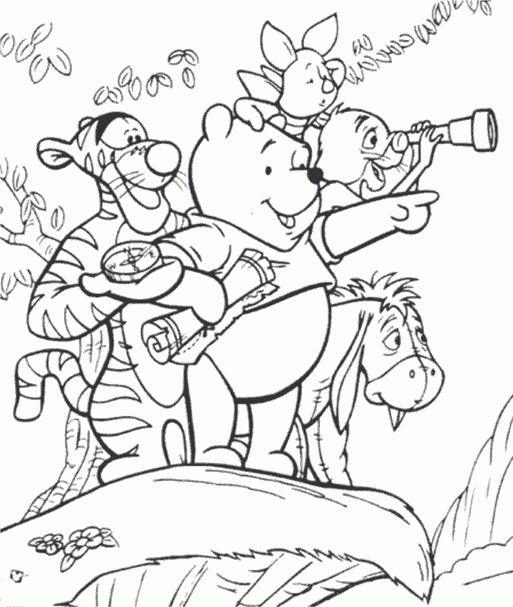 Winnie The Pooh Characters Coloring Pages Winnie The Pooh Characters Coloring Pages