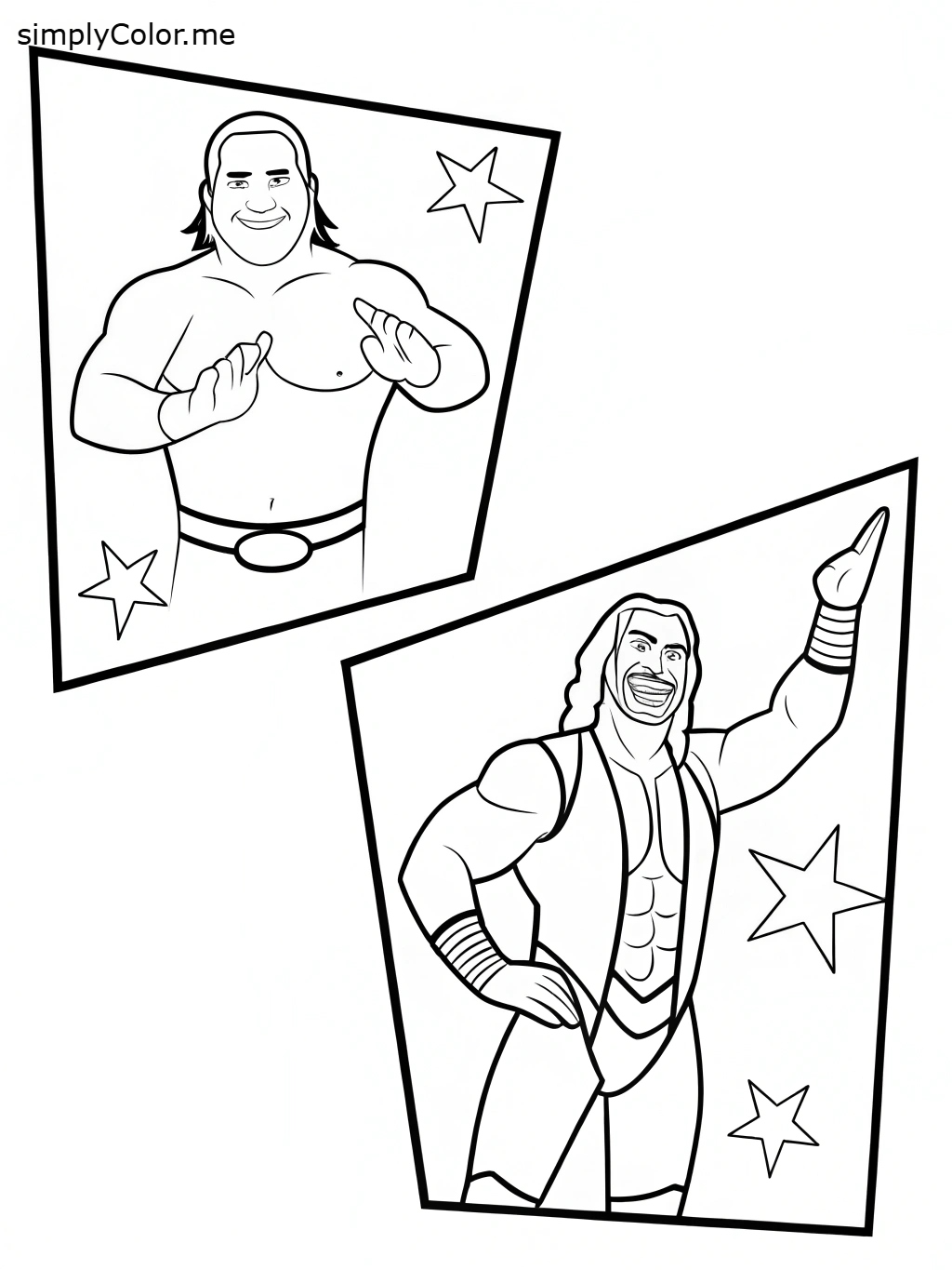 Wwe Superstars Coloring Pages Simply Color Me