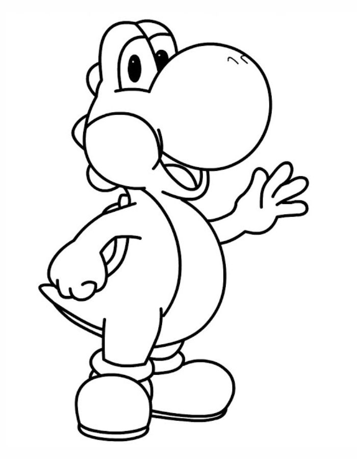 Yoshi Coloring Pages Free Printable PDF 