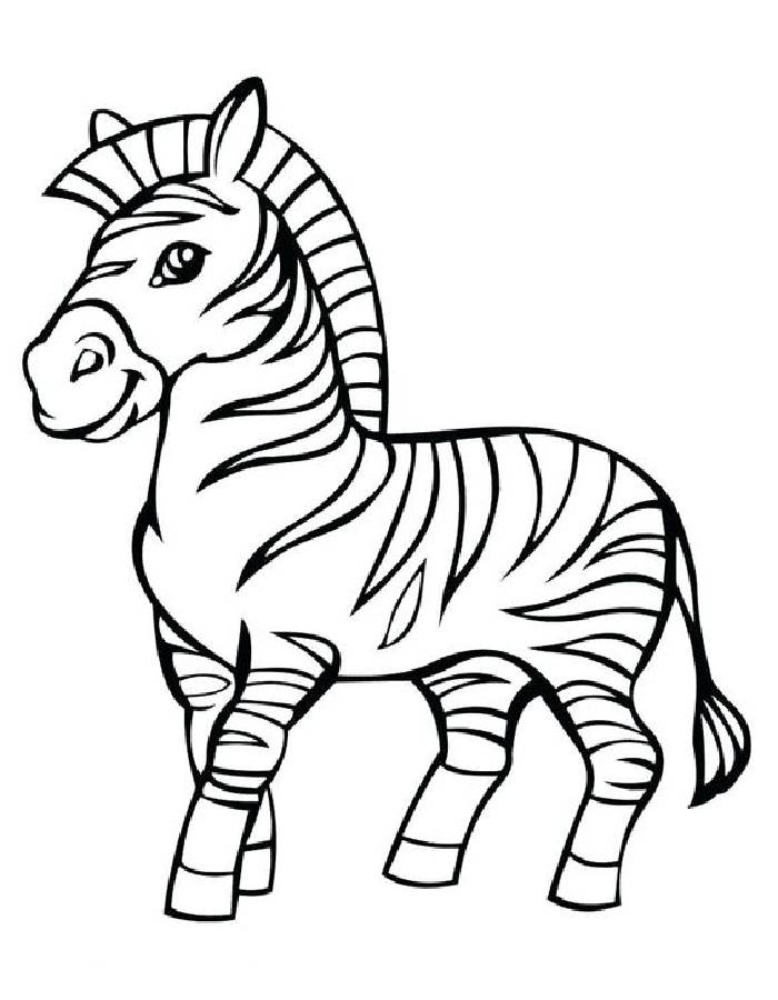 Zebra Coloring Pages Free Printable PDF 