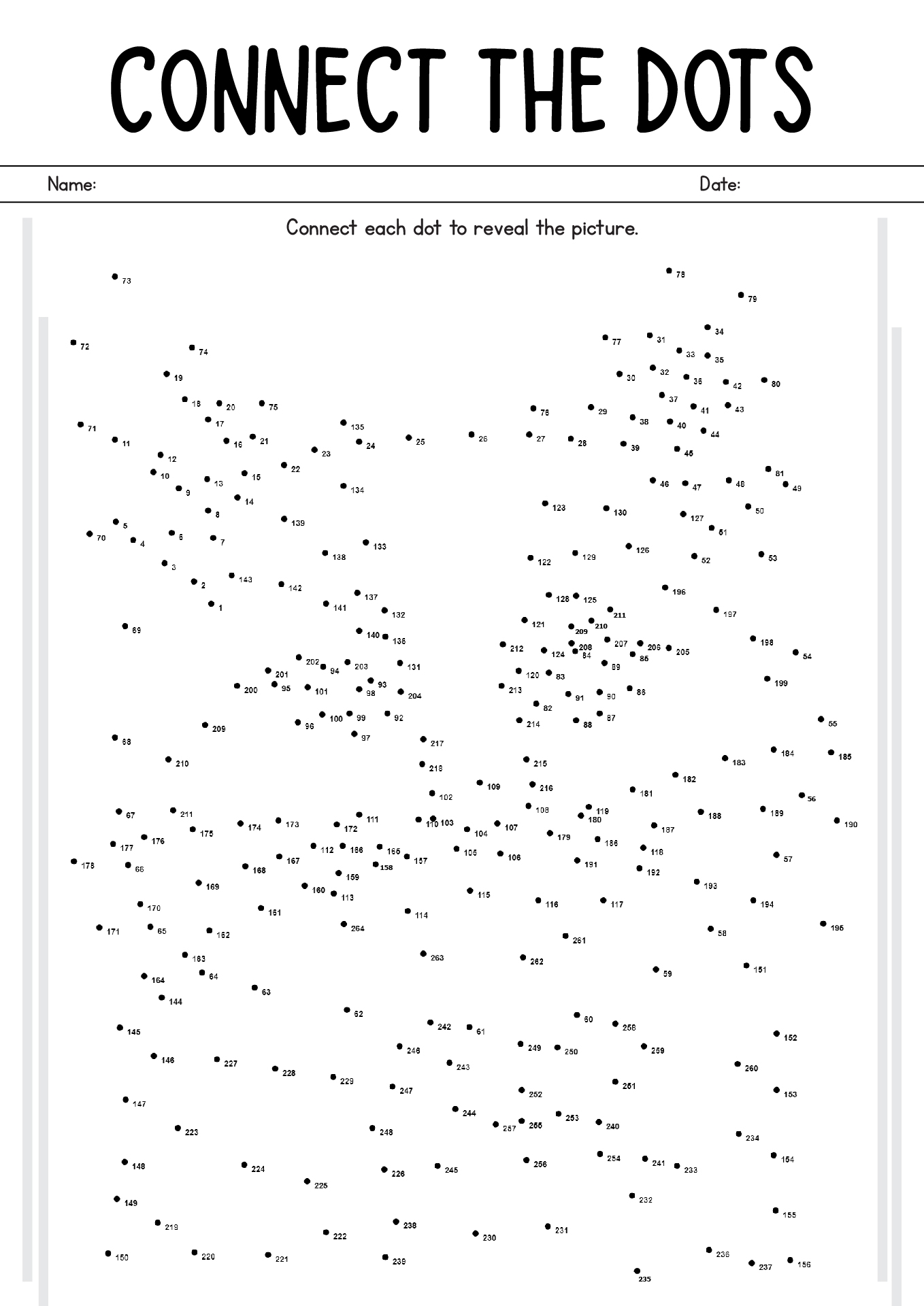 100 Connect The Dots Worksheet 100 Connect The Dots Worksheet