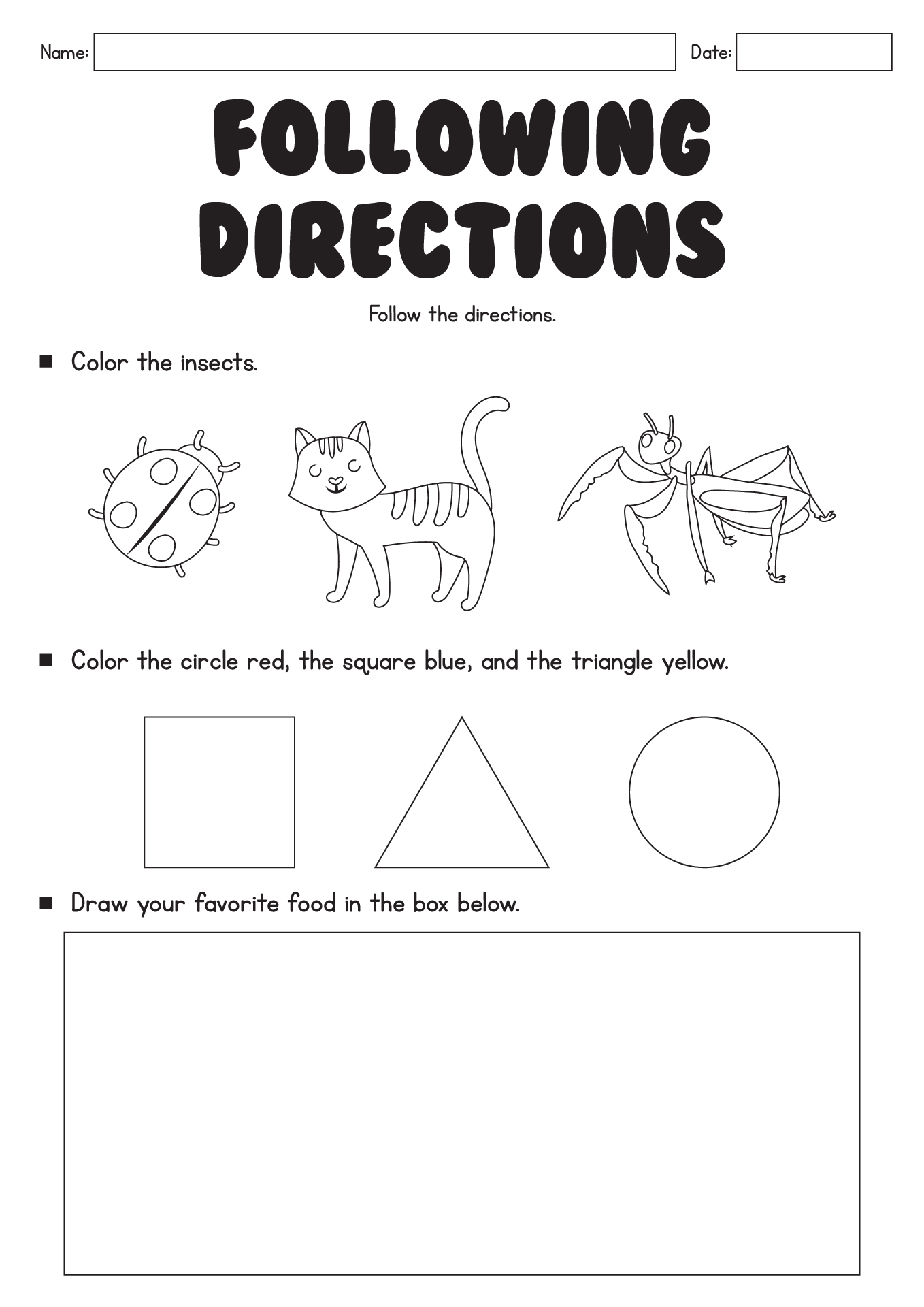 11 Following Directions Worksheets Middle School Free PDF At 11 Following Directions Worksheets Middle School Free PDF At