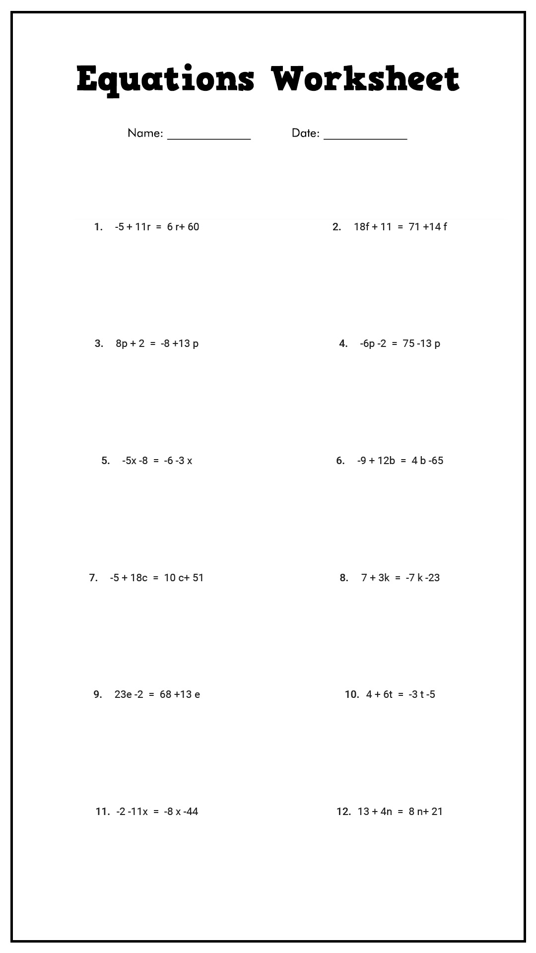 two step equations worksheet pdf two step equations worksheet pdf