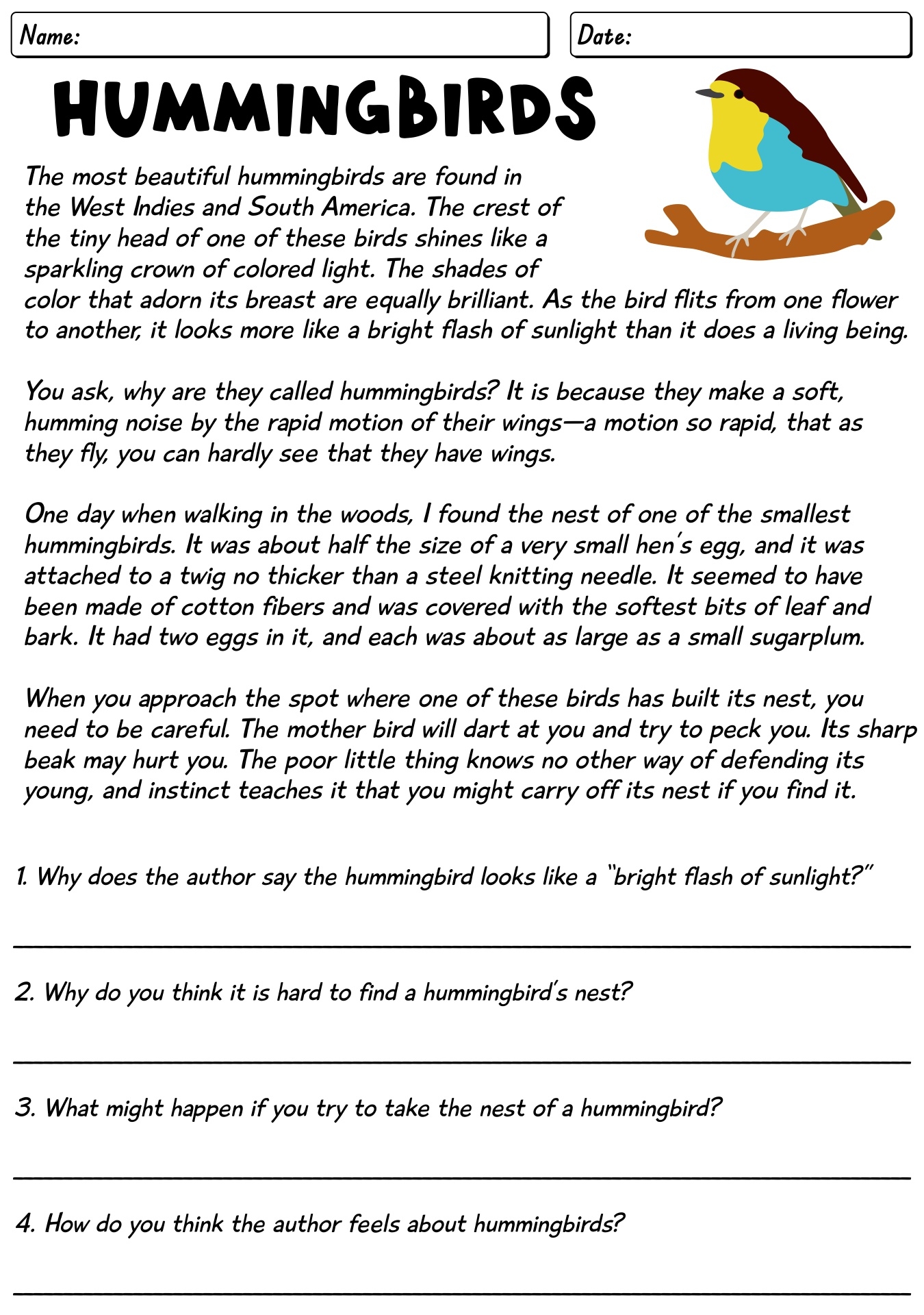 13 5th Grade Reading Comprehension Worksheets Free PDF At Worksheeto