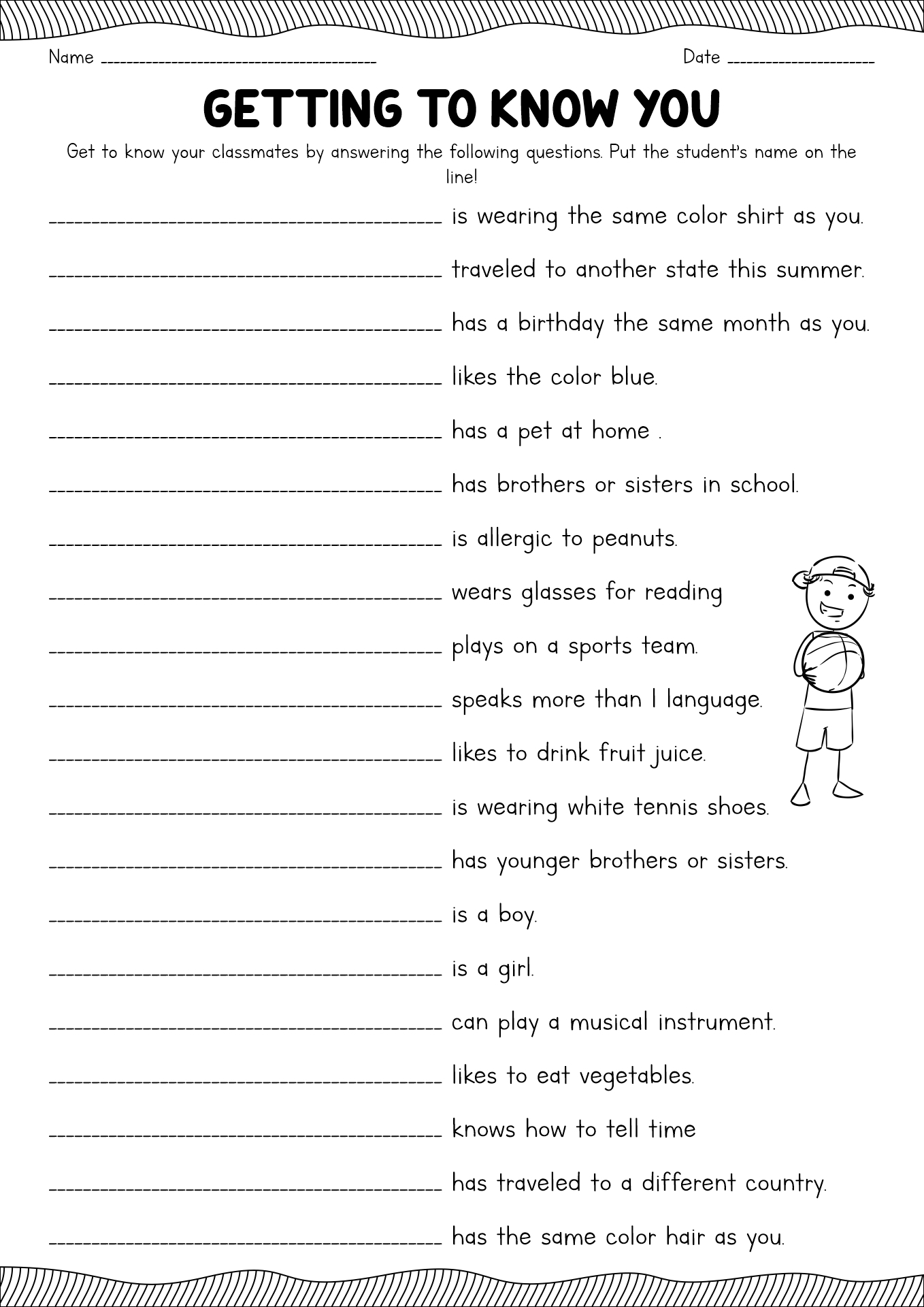 getting to know you worksheets getting to know you worksheets