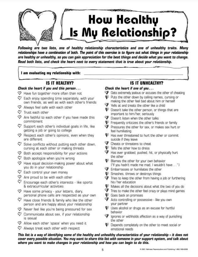 13 Printable Worksheets For All Types Of Relationships Develop Good 