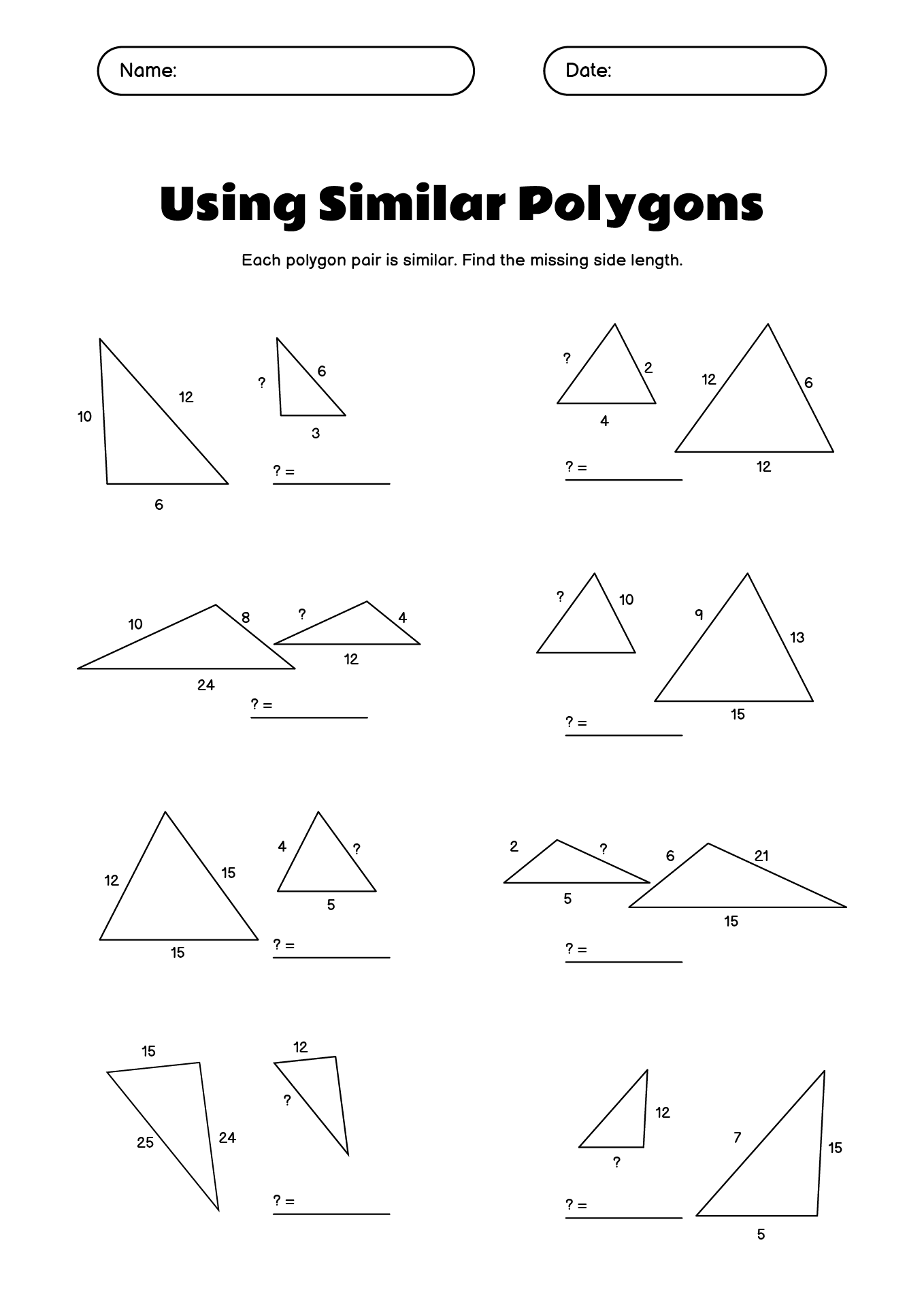 14 Similar Figures Worksheet Free PDF At Worksheeto 14 Similar Figures Worksheet Free PDF At Worksheeto