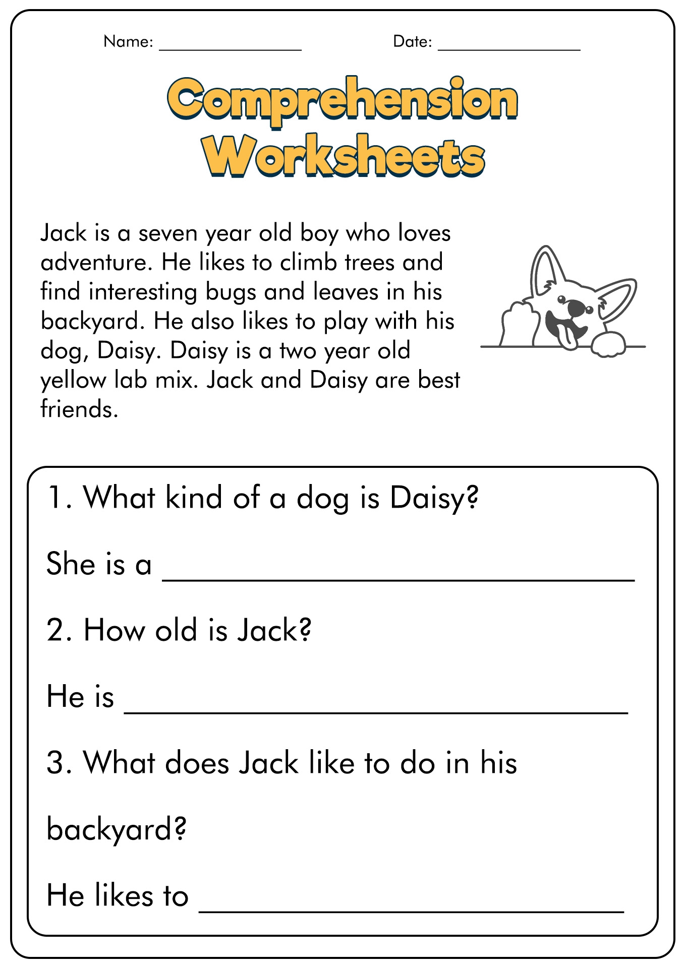 15 First Grade Reading Comprehension Worksheets Free PDF At 15 First Grade Reading Comprehension Worksheets Free PDF At