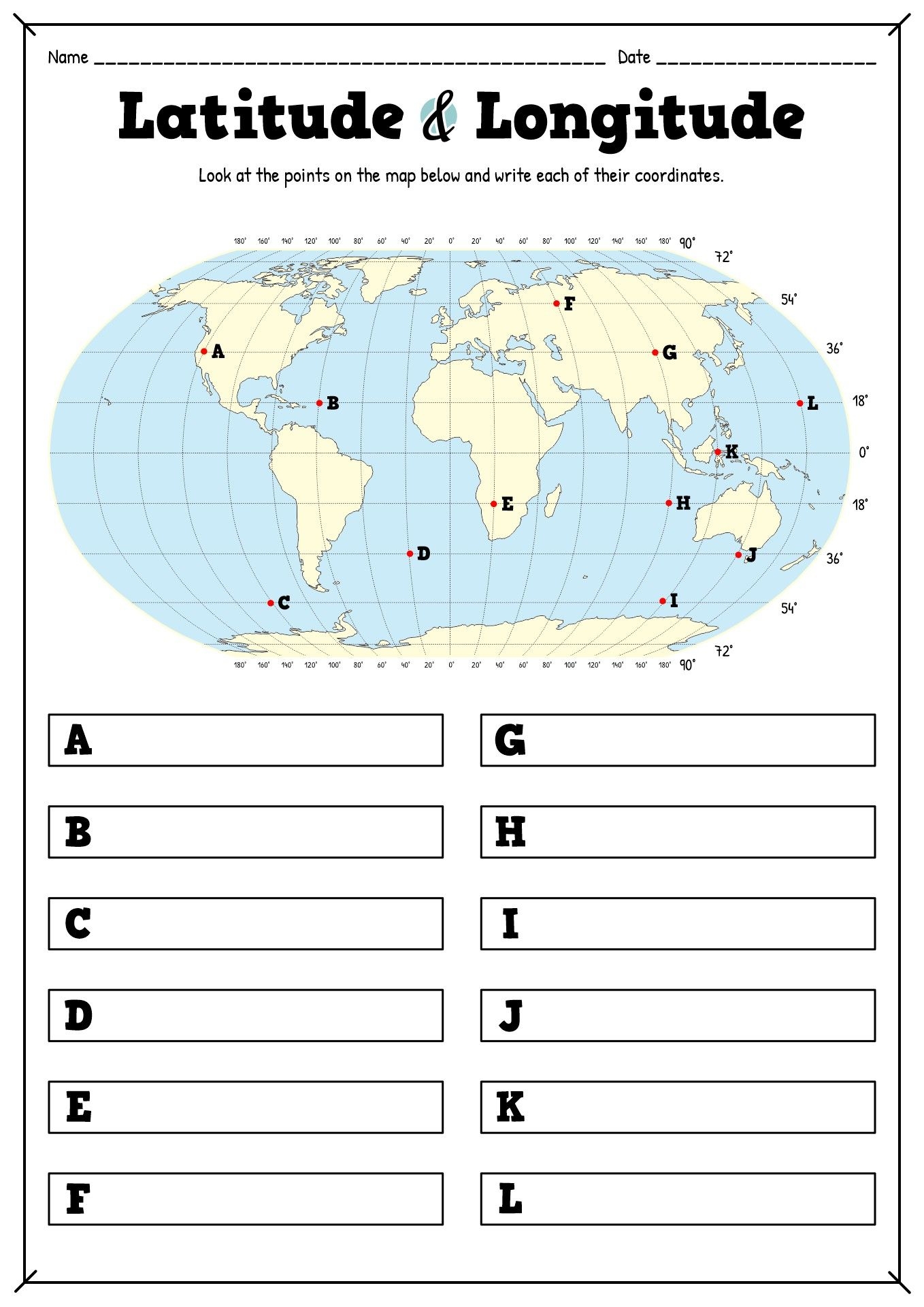 15 Latitude And Longitude Map Worksheet Artofit 15 Latitude And Longitude Map Worksheet Artofit