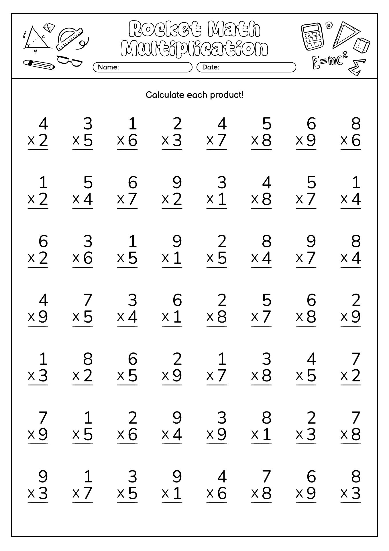rocket math worksheets rocket math worksheets