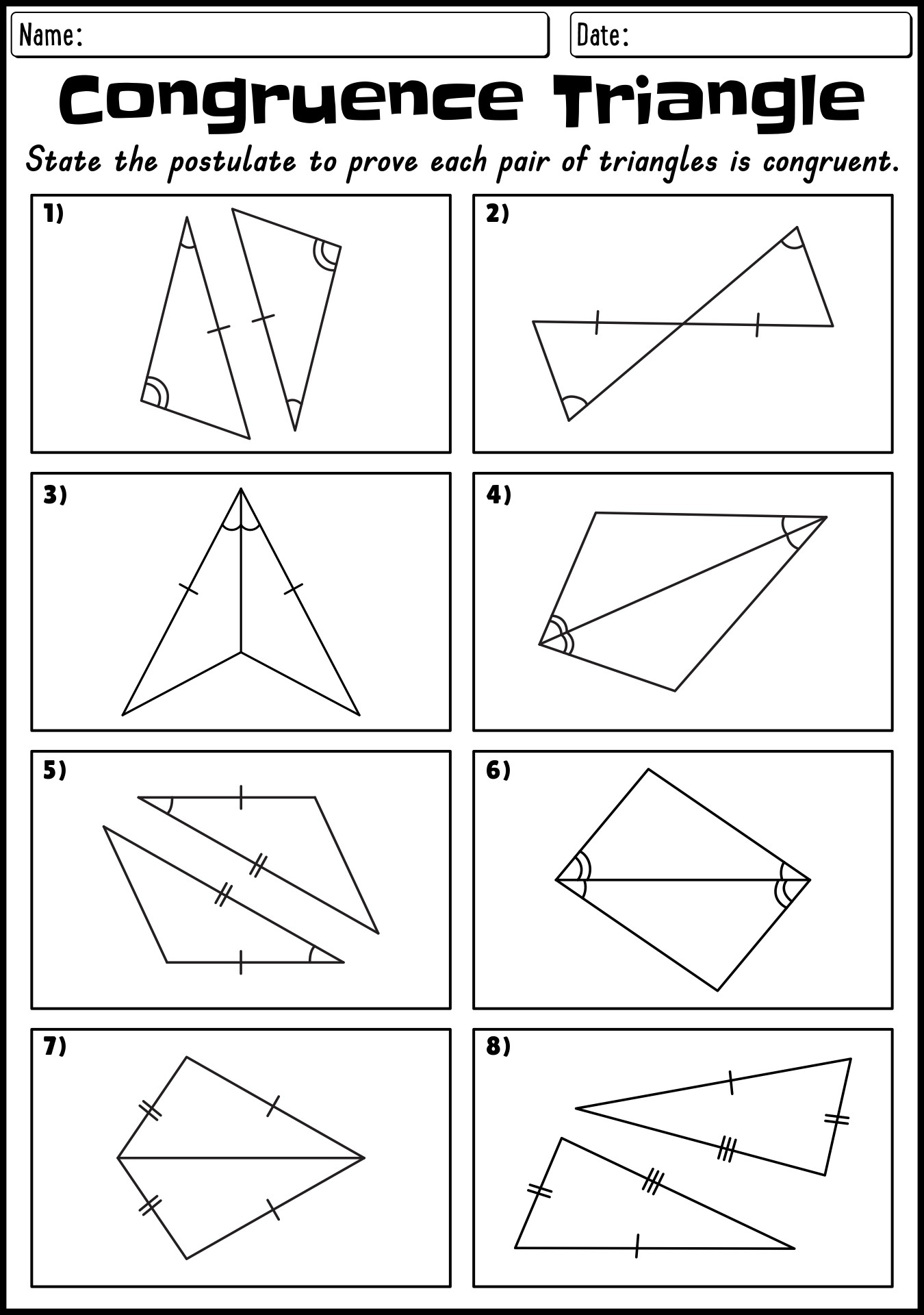 15 Triangle Congruence Theorems Worksheet Free PDF At Worksheeto 15 Triangle Congruence Theorems Worksheet Free PDF At Worksheeto