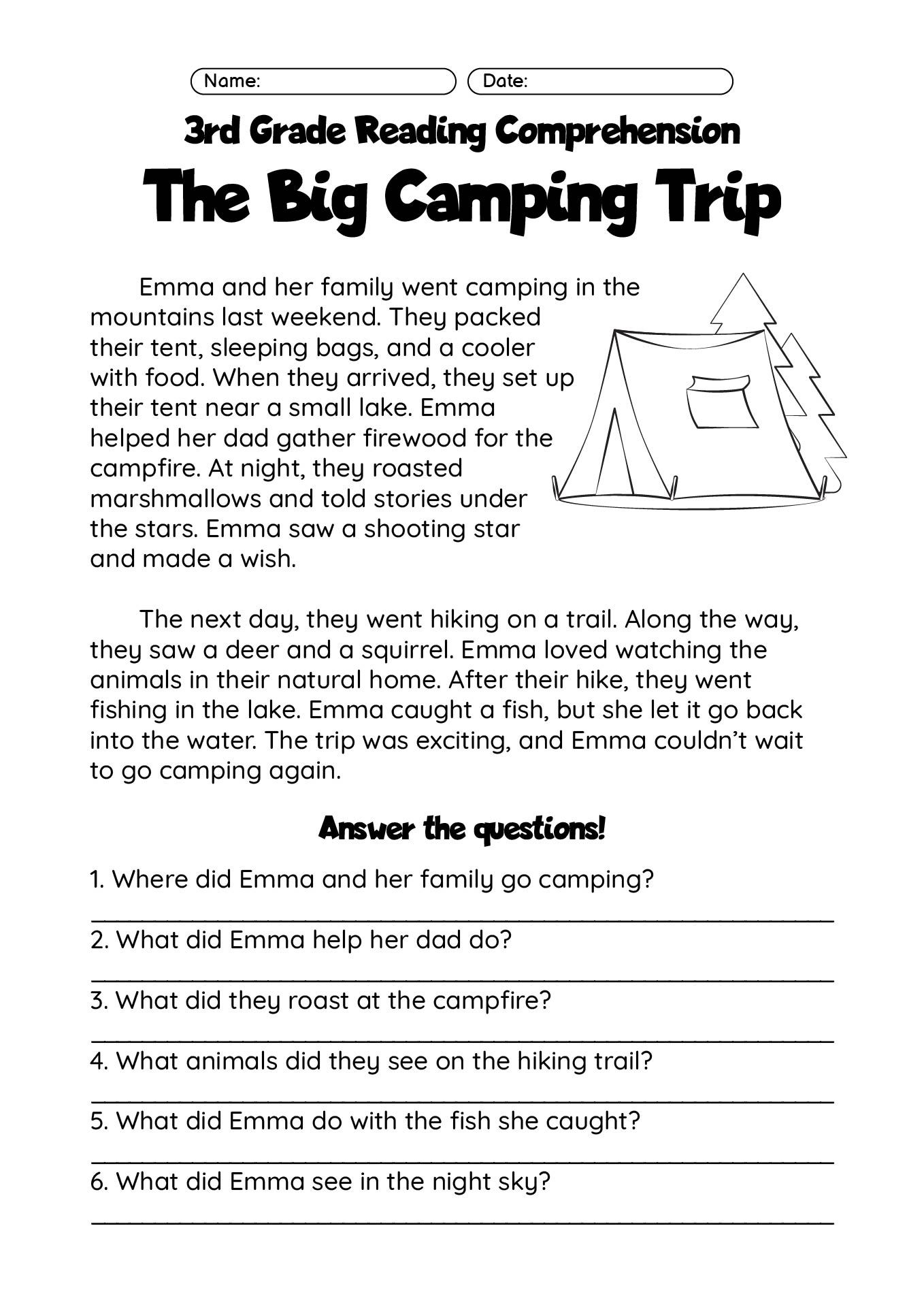 16 3rd Grade Reading Comprehension And Questions Worksheets 3rd Grade 16 3rd Grade Reading Comprehension And Questions Worksheets 3rd Grade