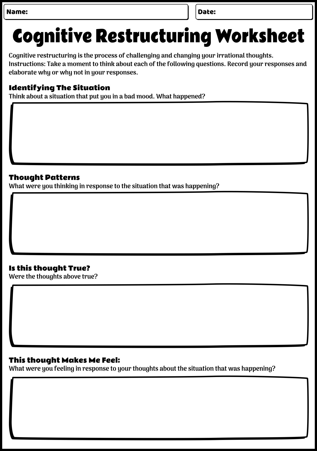 16 Cognitive Therapy Worksheets Free PDF At Worksheeto