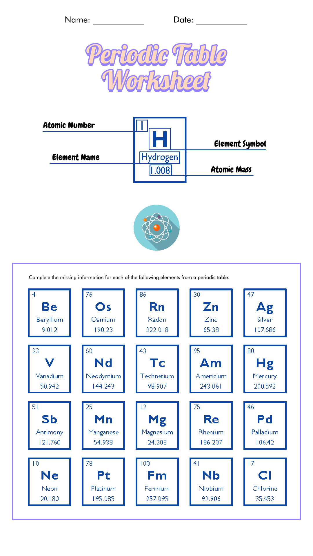 16 Worksheets Periodic Table Activity Free PDF At Worksheeto 16 Worksheets Periodic Table Activity Free PDF At Worksheeto