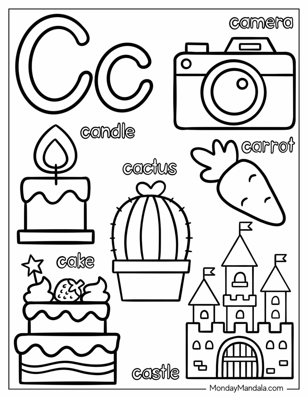 20 Letter C Coloring Pages Free Pdf Printables Artofit