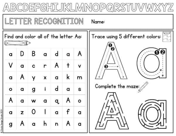 letter recognition worksheets letter recognition worksheets