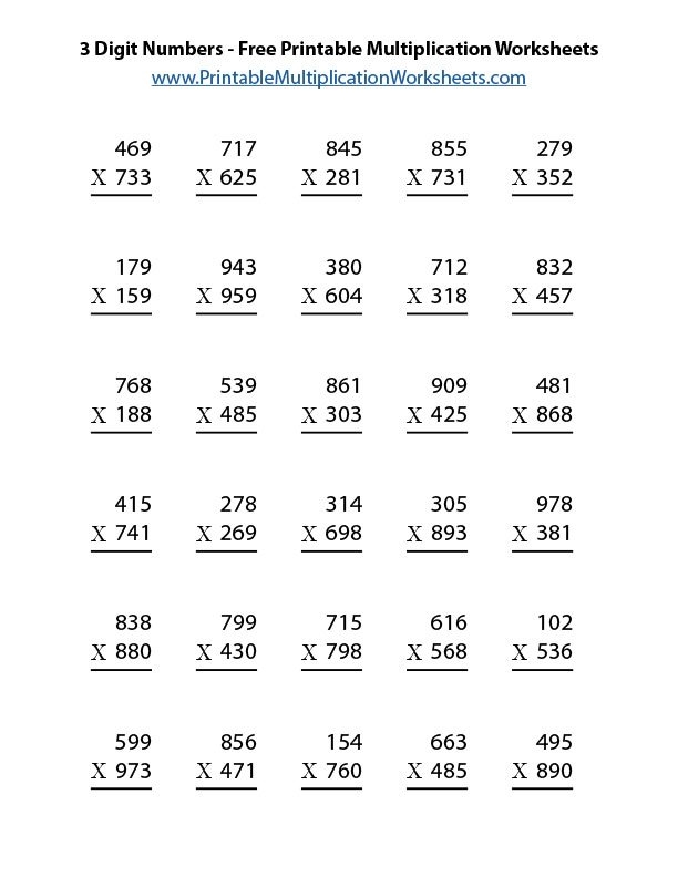 3 digit multiplication worksheets 3 digit multiplication worksheets