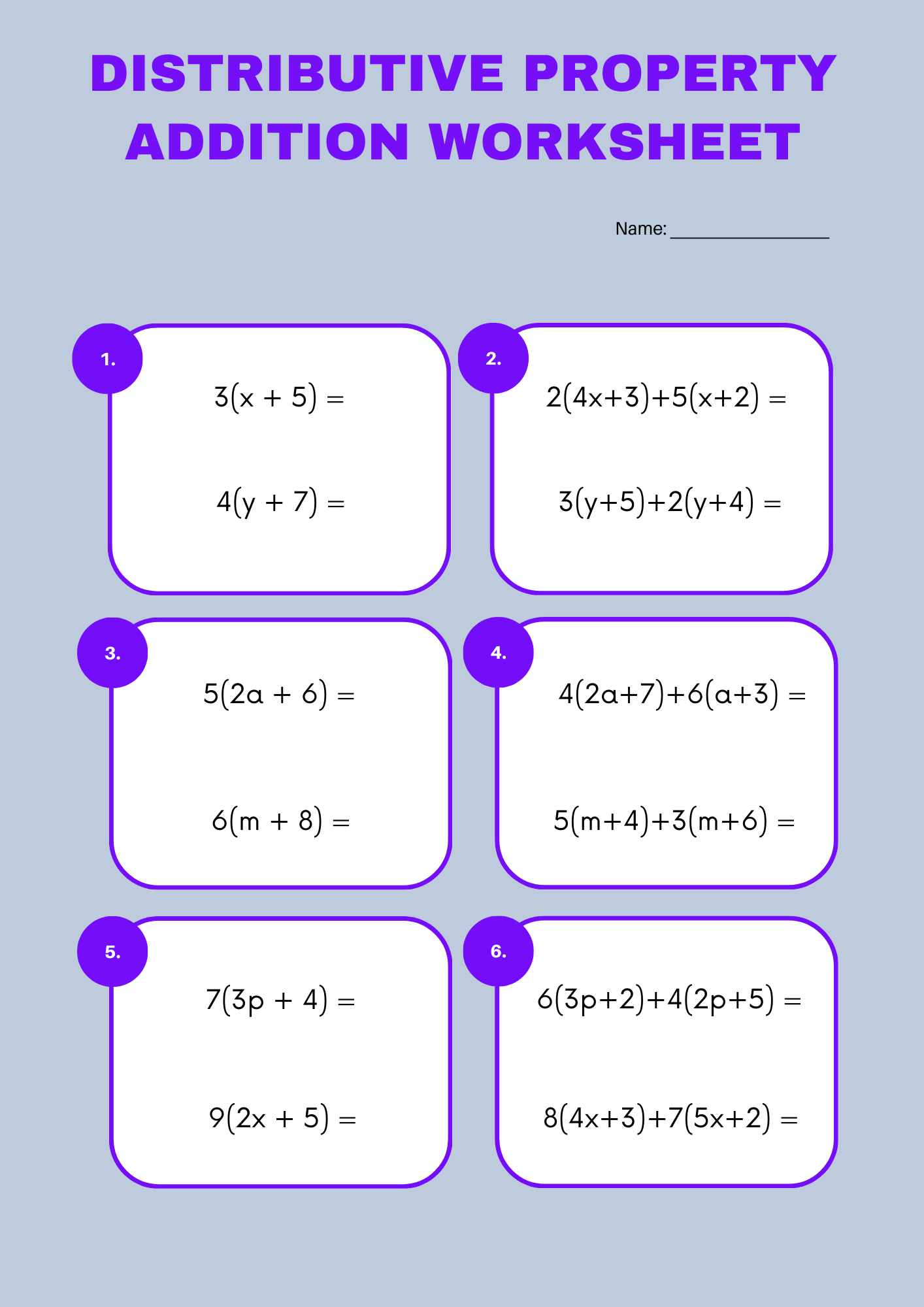 30 Distributive Property Worksheet Samples To Download 30 Distributive Property Worksheet Samples To Download