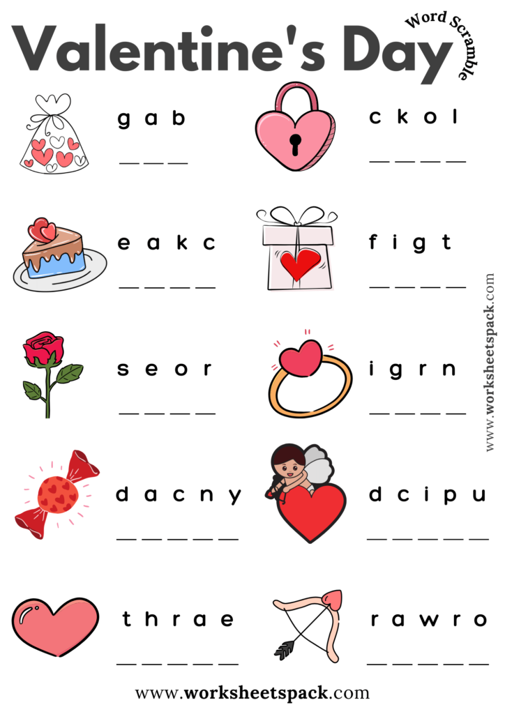 35 Free Valentine 39 s Day Worksheets Worksheetspack Valentine 