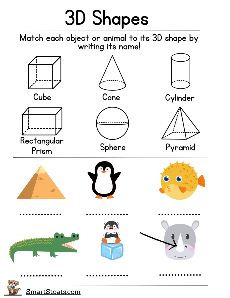 3D Dimensional Shapes Worksheets For 1st Grade Free Download 3D Dimensional Shapes Worksheets For 1st Grade Free Download