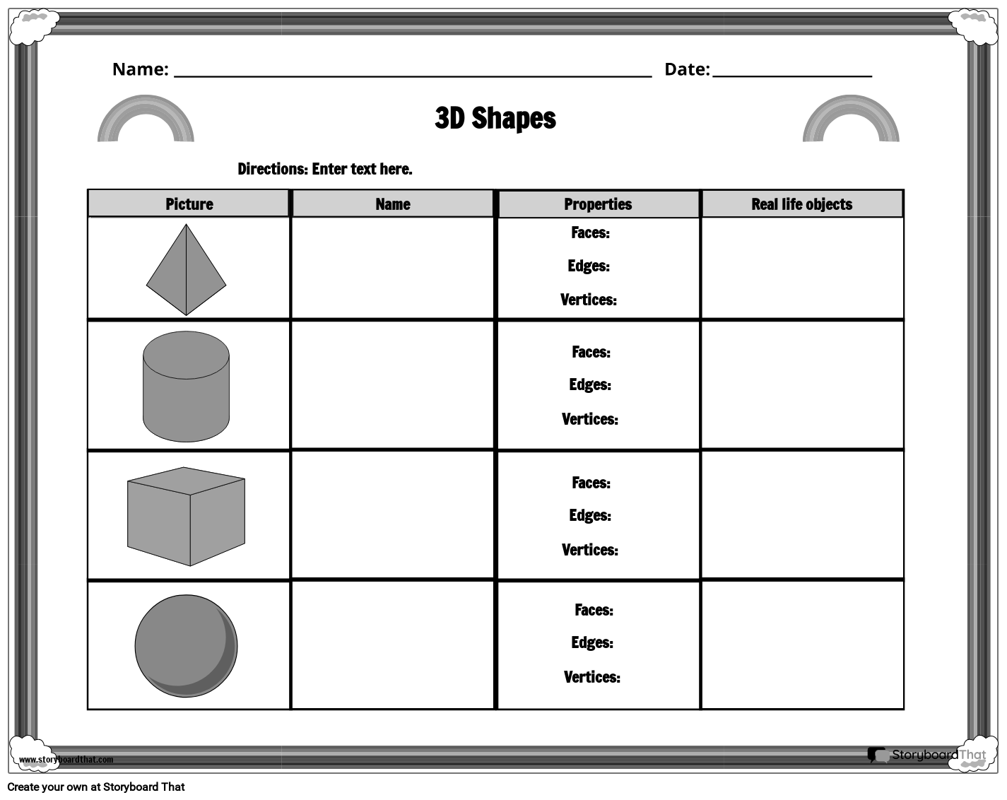three d shapes worksheets three d shapes worksheets