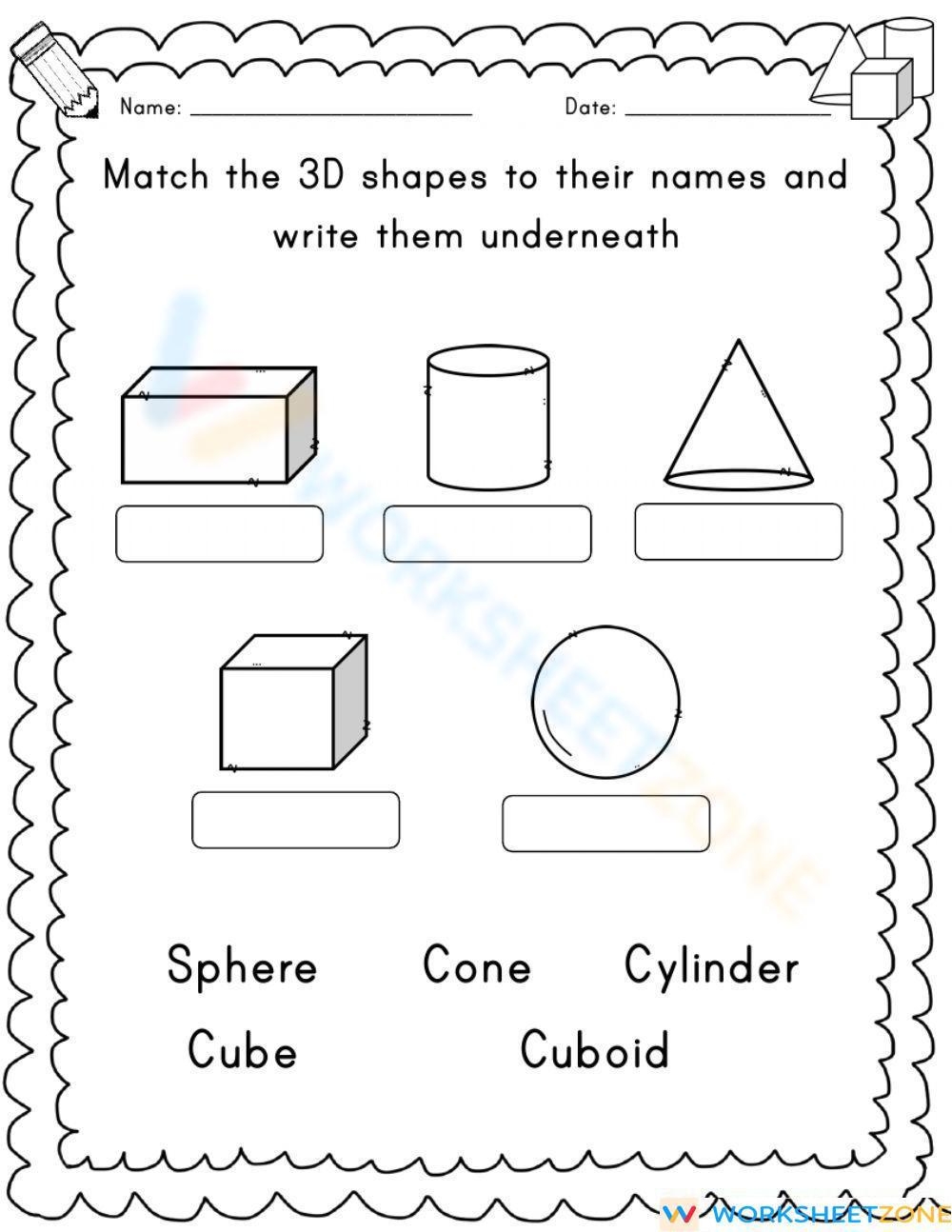 3d Shapes Worksheets Kindergarten Adriansonfifth 3d Shapes Worksheets Kindergarten Adriansonfifth