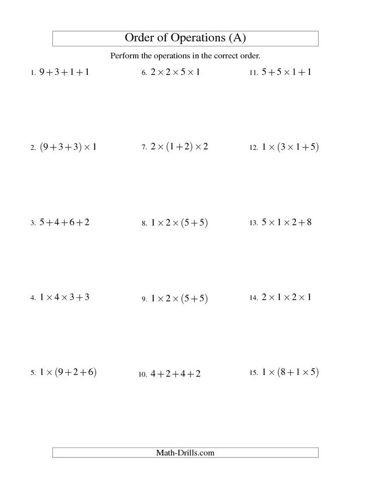 order of operations worksheets order of operations worksheets