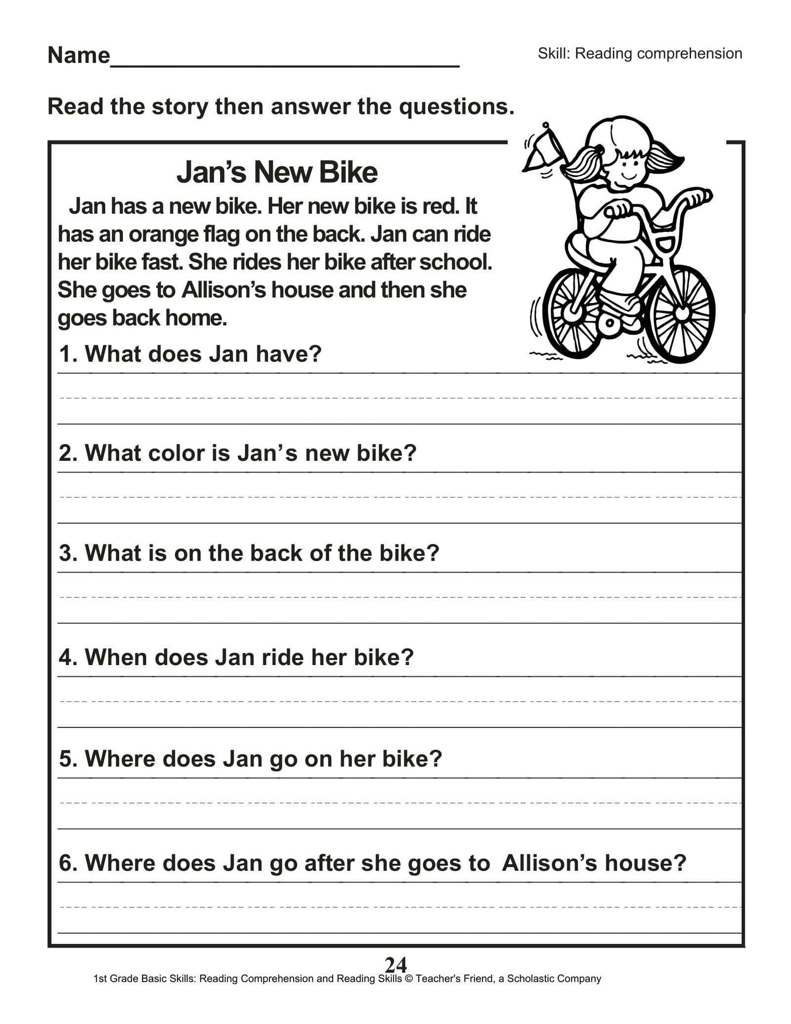 40 Scholastic 1st Grade Reading Comprehension Skills Worksheets 40 Scholastic 1st Grade Reading Comprehension Skills Worksheets