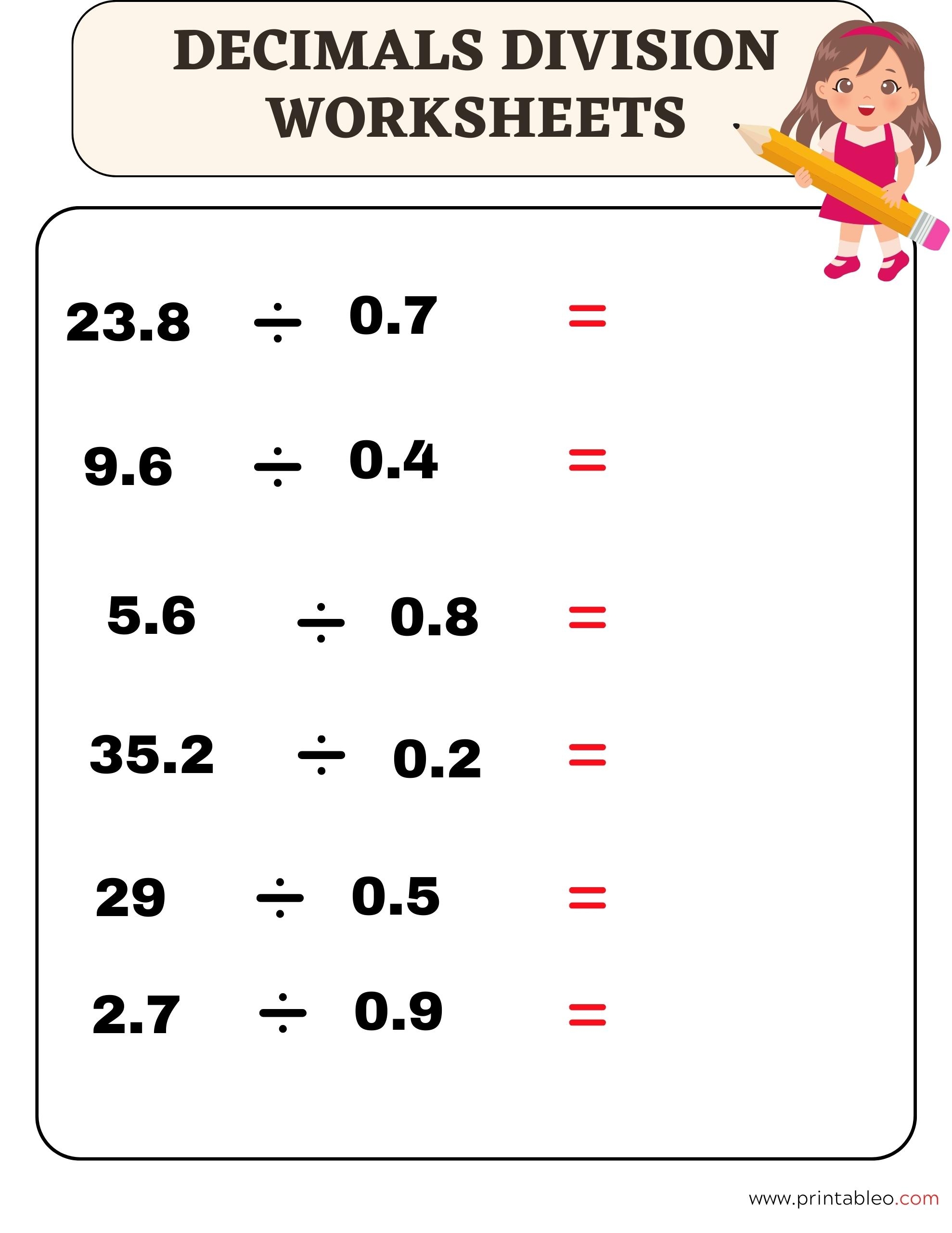 41 Decimal Division Number Worksheet With Lesson Plan 41 Decimal Division Number Worksheet With Lesson Plan