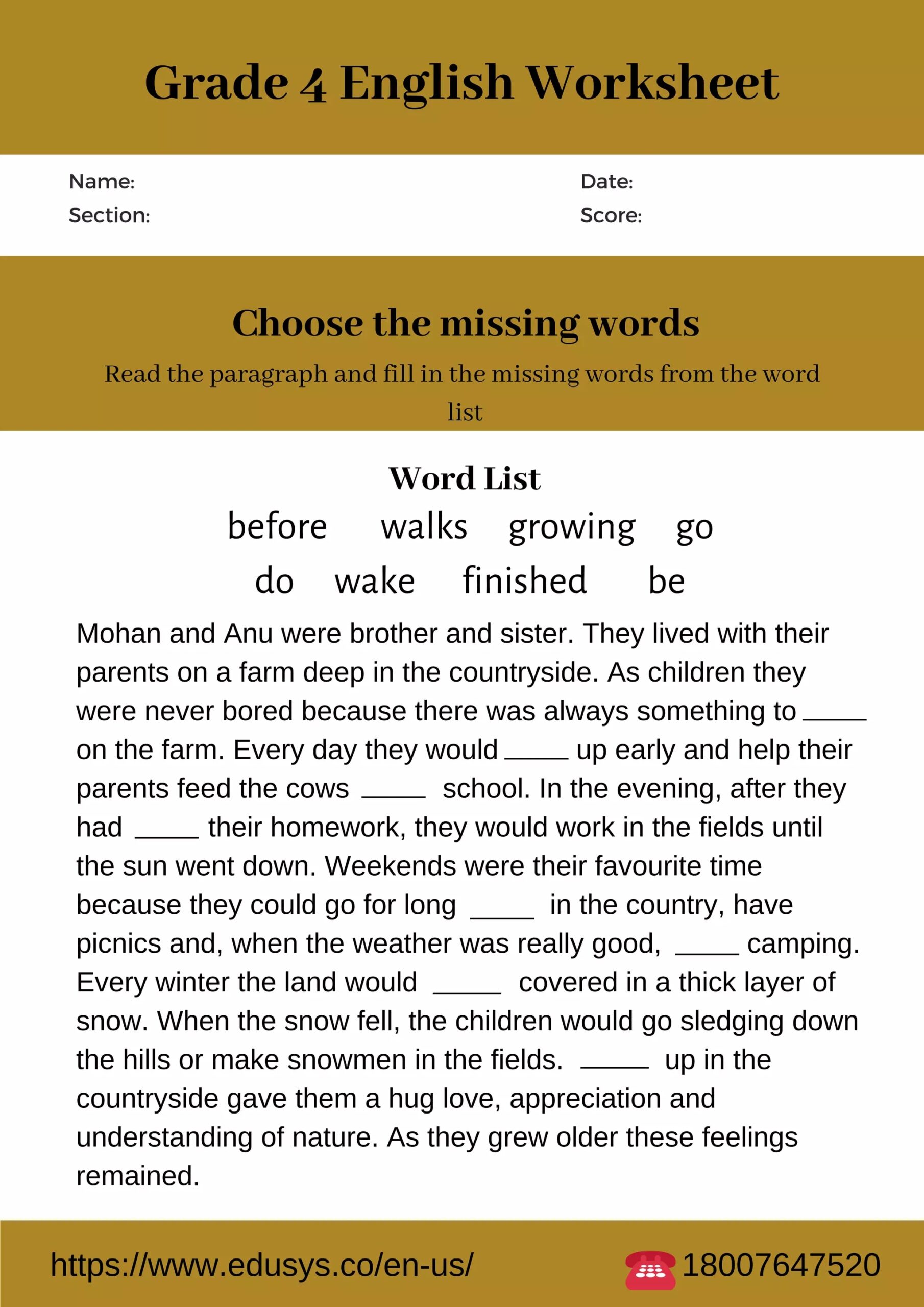 4th Grade English Worksheets Jenny Printable