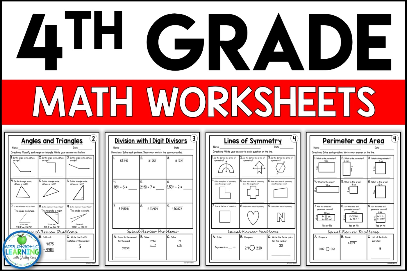 4th Grade Math Worksheets Free And Printable Appletastic Learning 4th Grade Math Worksheets Free And Printable Appletastic Learning