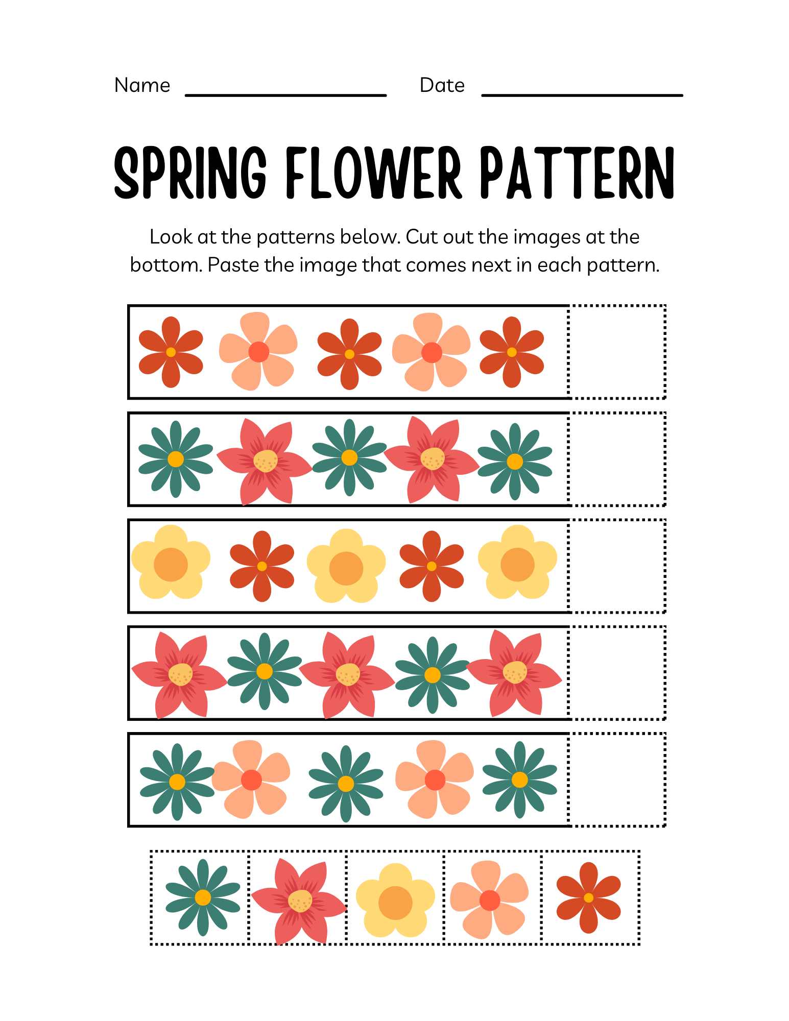 5 Fun Free Spring Preschool Pattern Worksheets Xoxoerinsmith 5 Fun Free Spring Preschool Pattern Worksheets Xoxoerinsmith