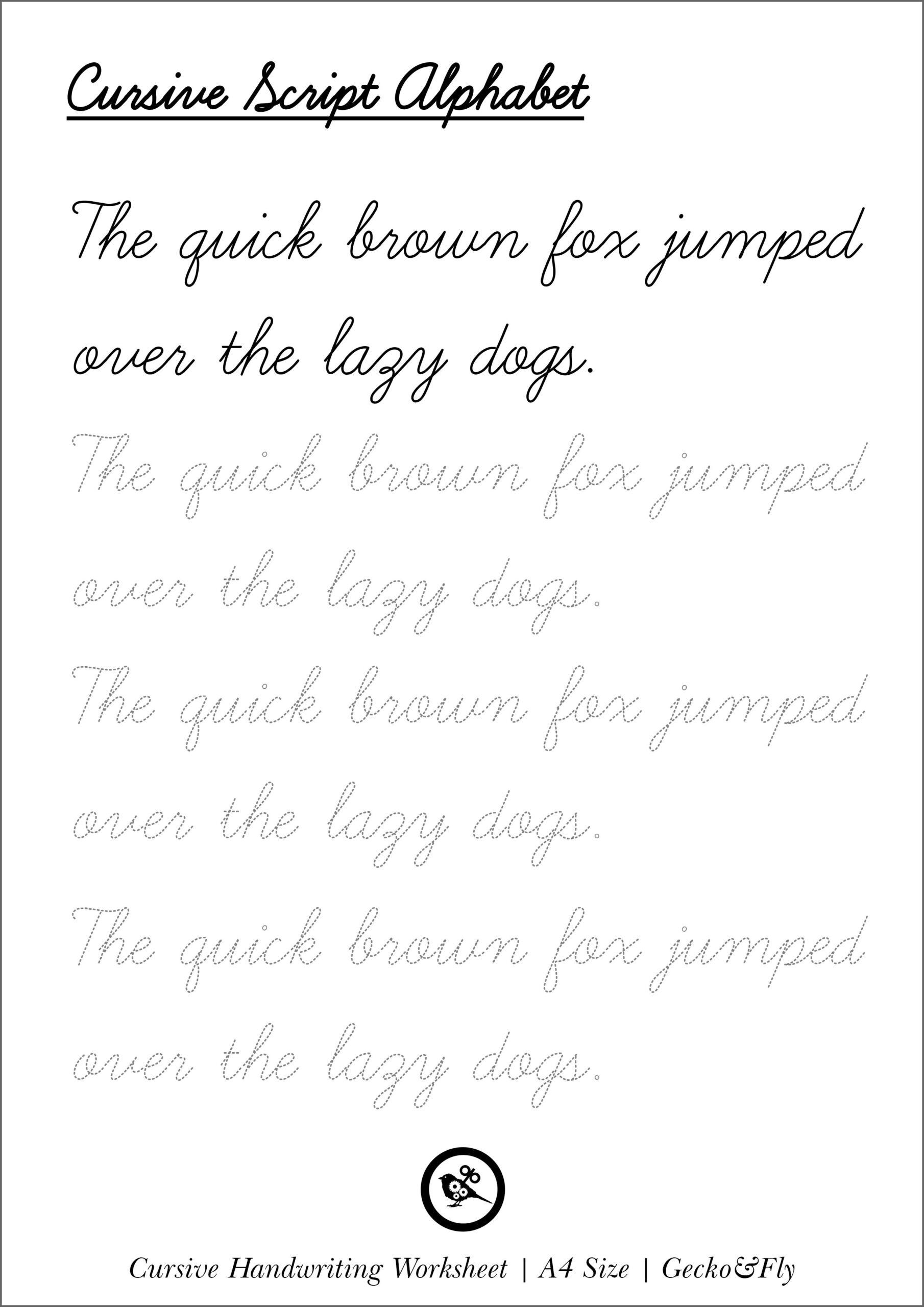 5 Printable Cursive Handwriting Worksheets For Beautiful Penmanship 5 Printable Cursive Handwriting Worksheets For Beautiful Penmanship