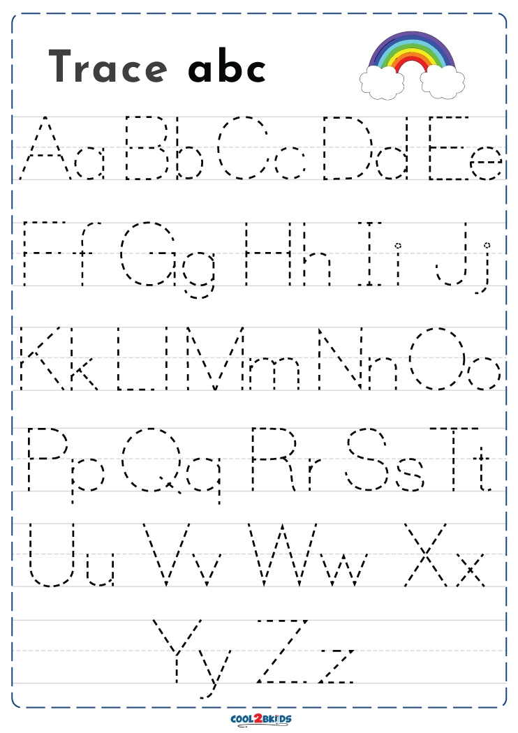 abc trace worksheet abc trace worksheet
