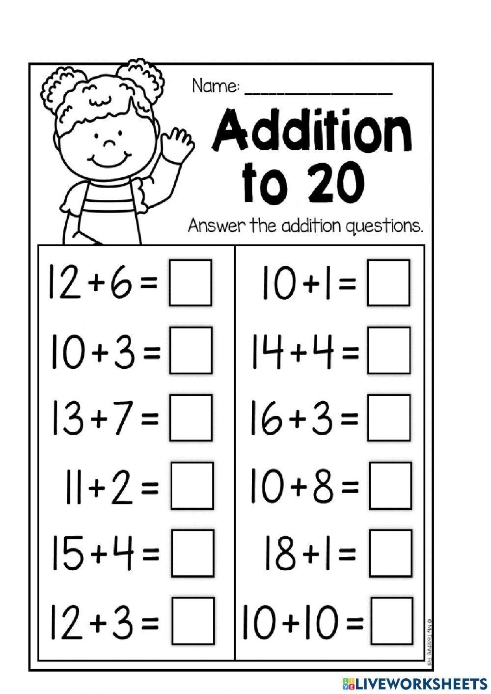 Adding And Subtracting Through 20 Worksheet Worksheets Library Adding And Subtracting Through 20 Worksheet Worksheets Library