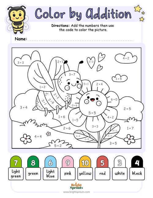 Addition Color By Number Worksheets For Fun Math Practice Addition Color By Number Worksheets For Fun Math Practice