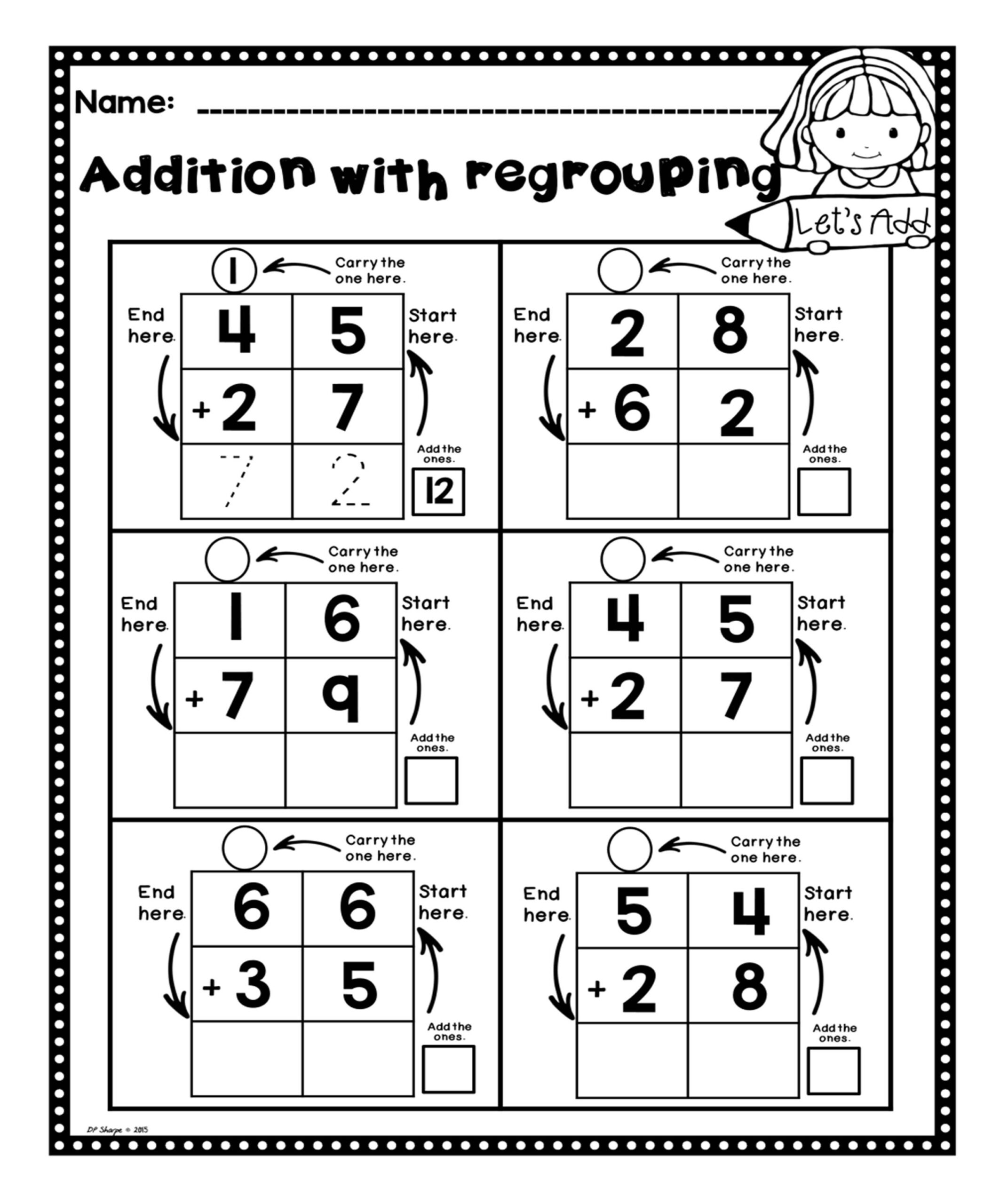 adding with regrouping worksheets adding with regrouping worksheets