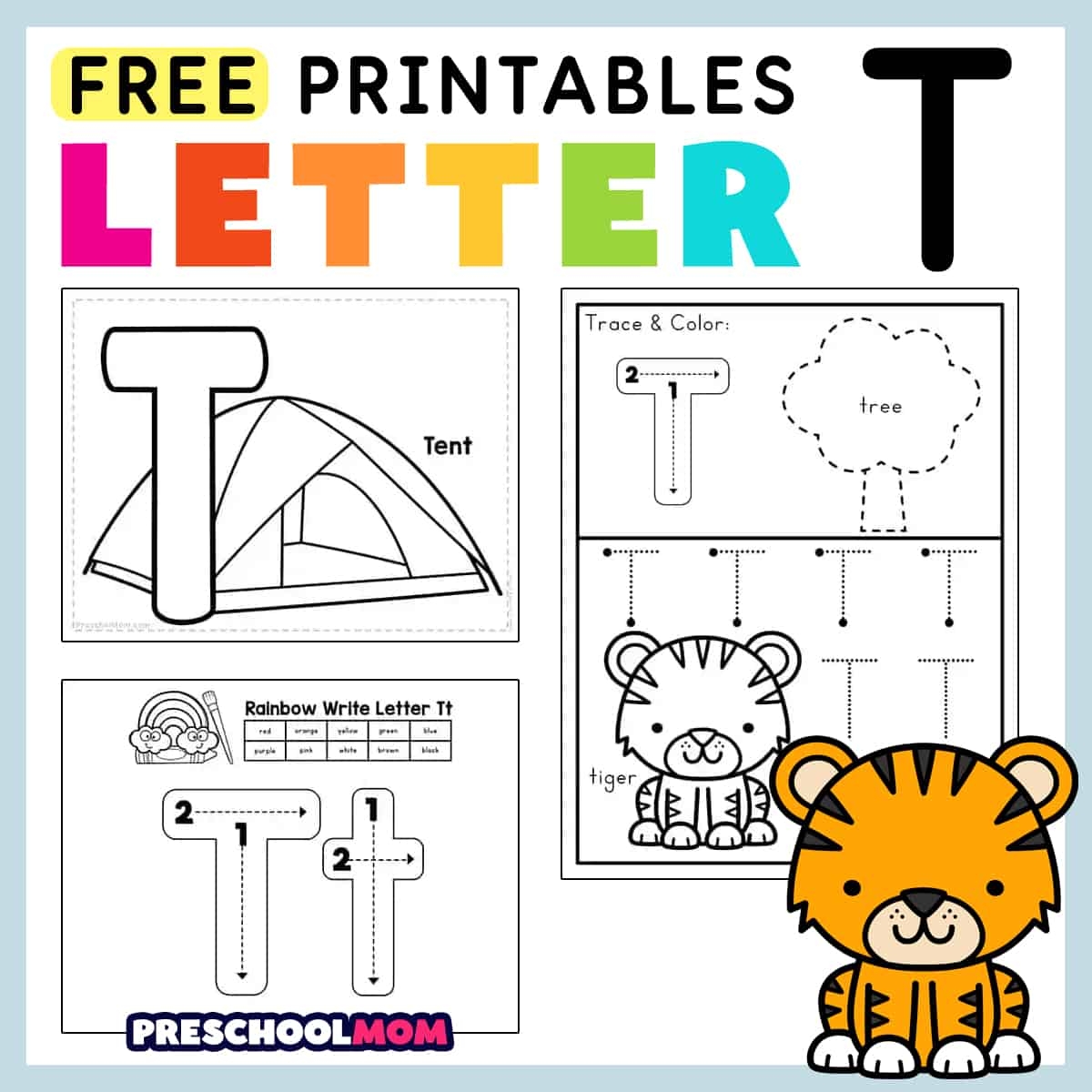 Alphabet Letter T Trace Write Find Color Free Printable PDF Alphabet Letter T Trace Write Find Color Free Printable PDF