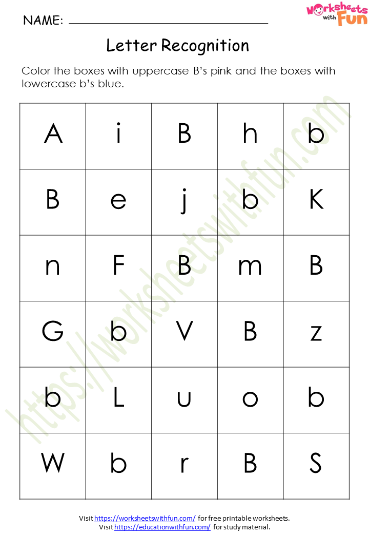 Alphabet Recognition Worksheets Alphabet Recognition Worksheets