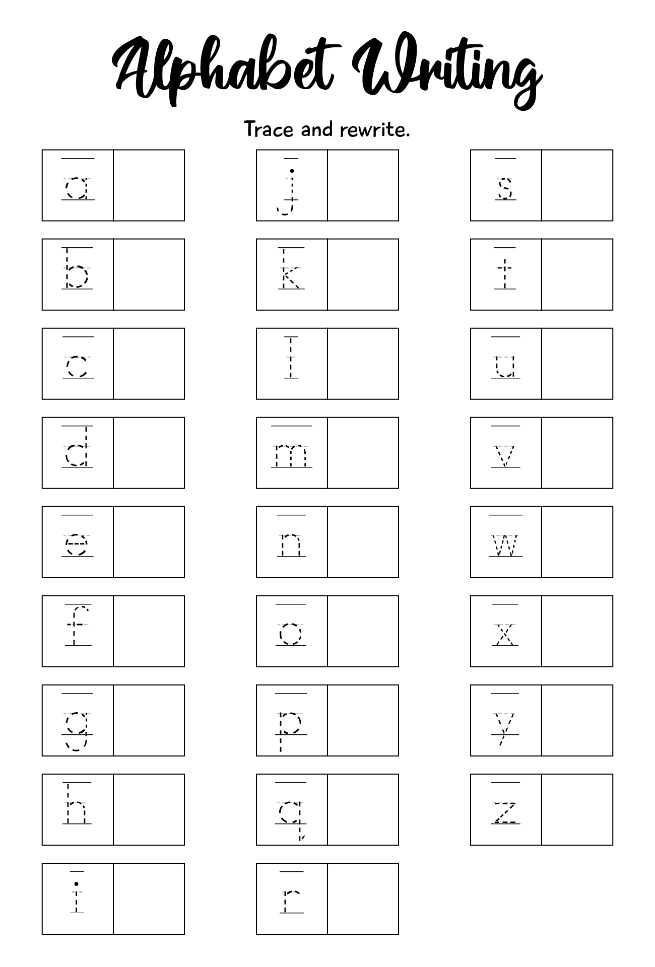 Alphabet Worksheets AZ 10 Free PDF Printables Printablee