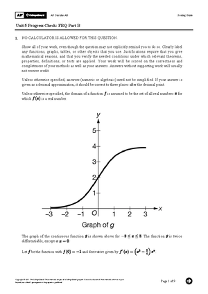 AP Calculus AB 2021 FRQ 
