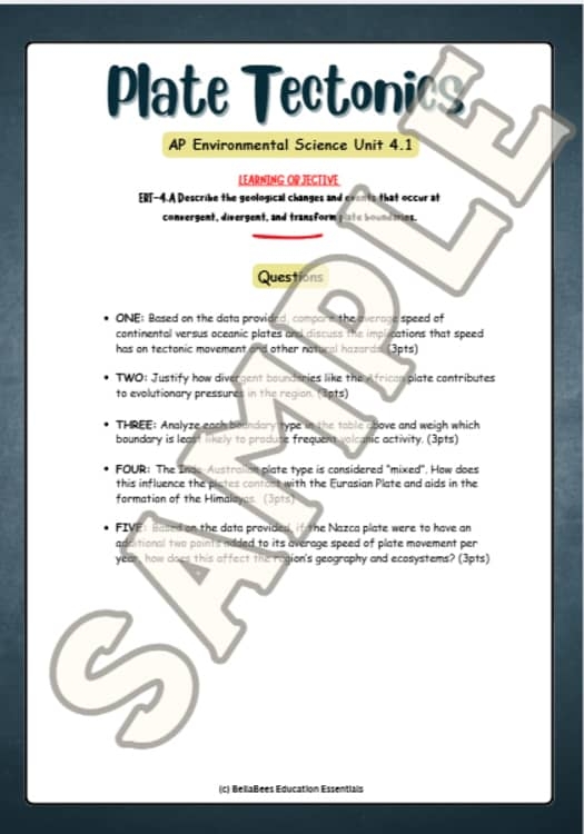 environmental science intro plate tectonics worksheet environmental science intro plate tectonics worksheet