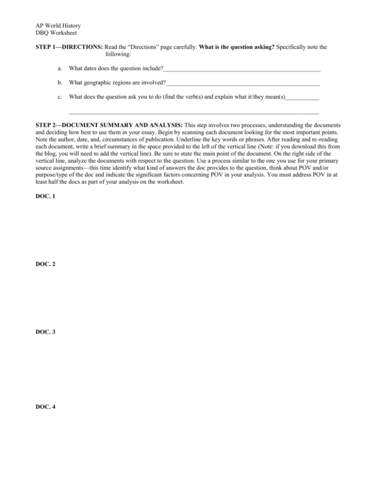ap history document analysis worksheet ap history document analysis worksheet