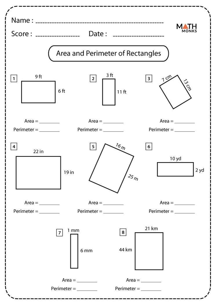 Area And Perimeter Worksheets Interactive Math Practice Area And Perimeter Worksheets Interactive Math Practice