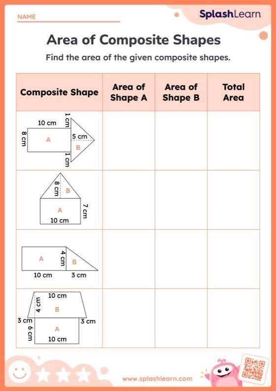 area of composite figures worksheet