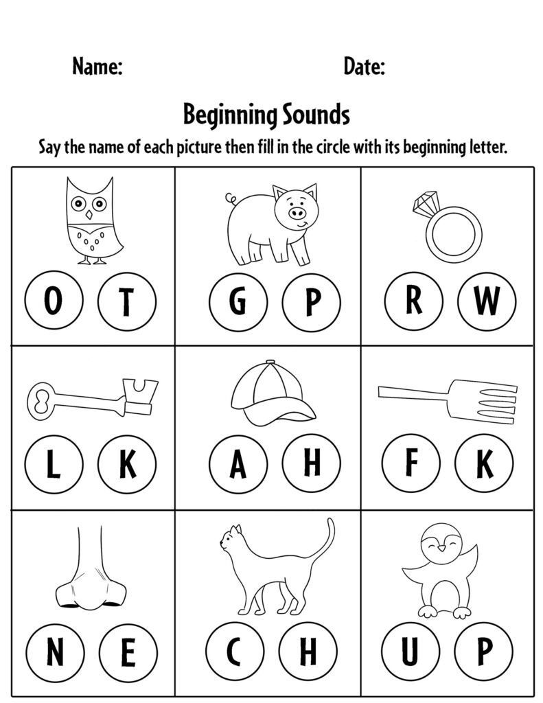 Beginning Sound Worksheets For Kids Fun Phonics Activities Beginning Sound Worksheets For Kids Fun Phonics Activities