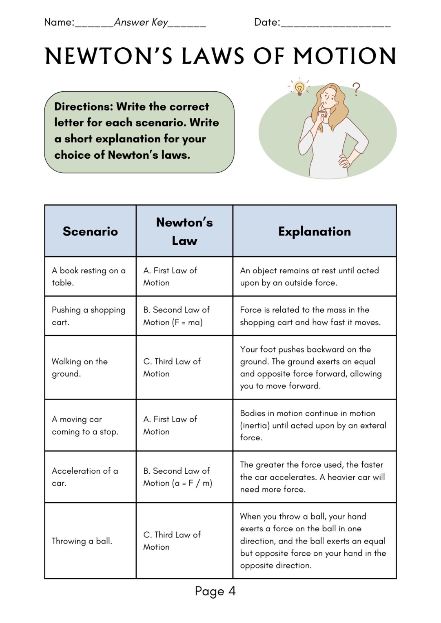 Best 13 Newton s Law Of Motions Practice Worksheet Artofit